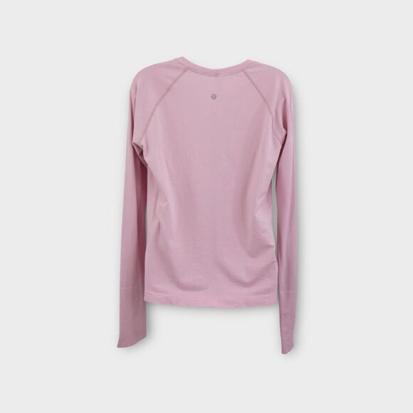 Lululemon Swiftly Tech Long Sleeve Shirt 2.0 Size 12 Pink Strawberry Milkshake - Picture 5 of 9